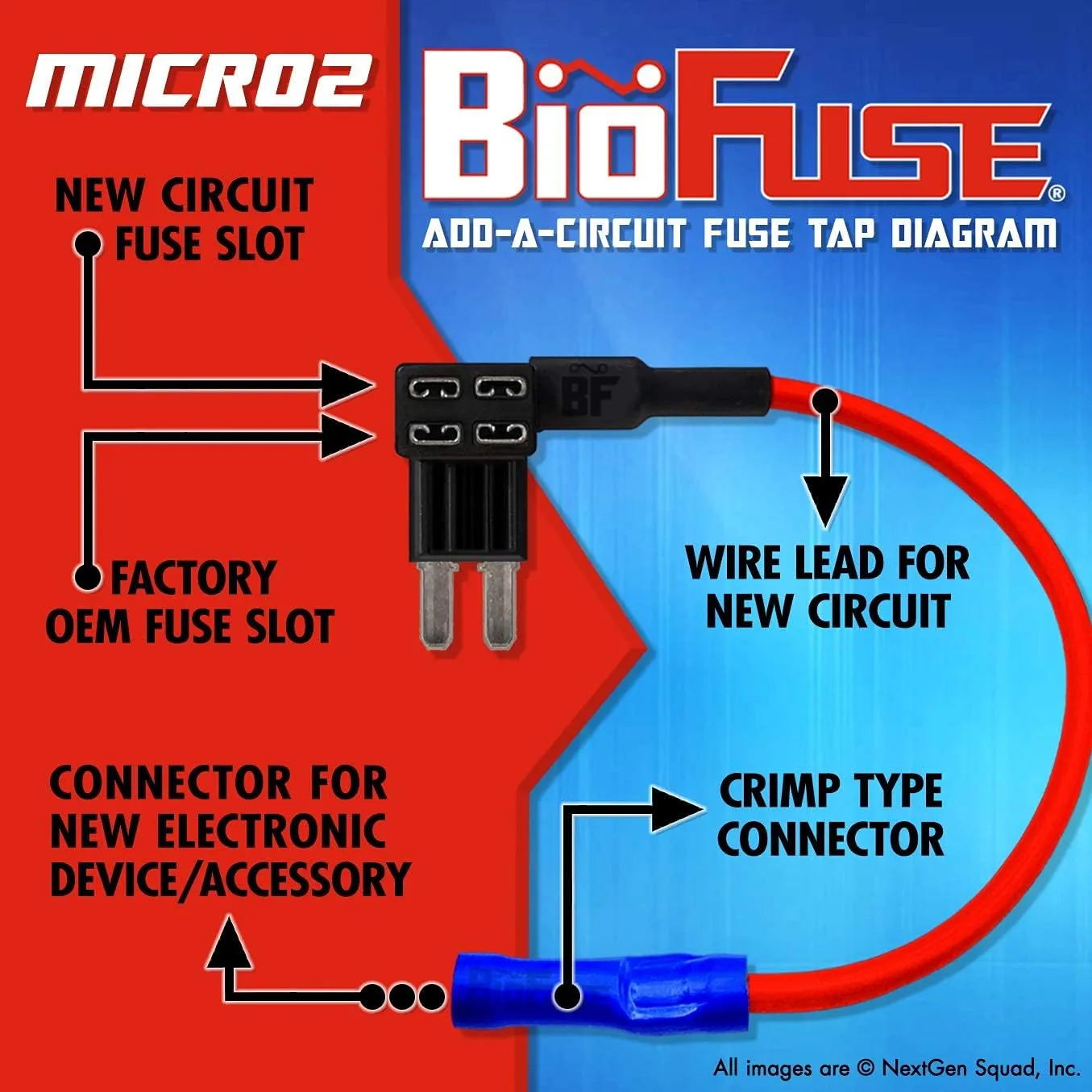16 AWG Micro2 APT ATR 30 Piece Automotive Car Fuses and Holders Pack: (15) Add a Circuit Fuse Tap Adapters, (15) 5A Micro 2 Blade Fuses   Fuse Puller