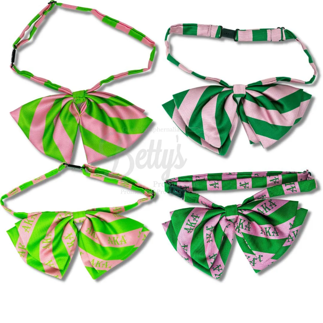 Alpha Kappa Alpha AKA Greek Letters Floppy Bowtie Dress Shirt Bow Tie