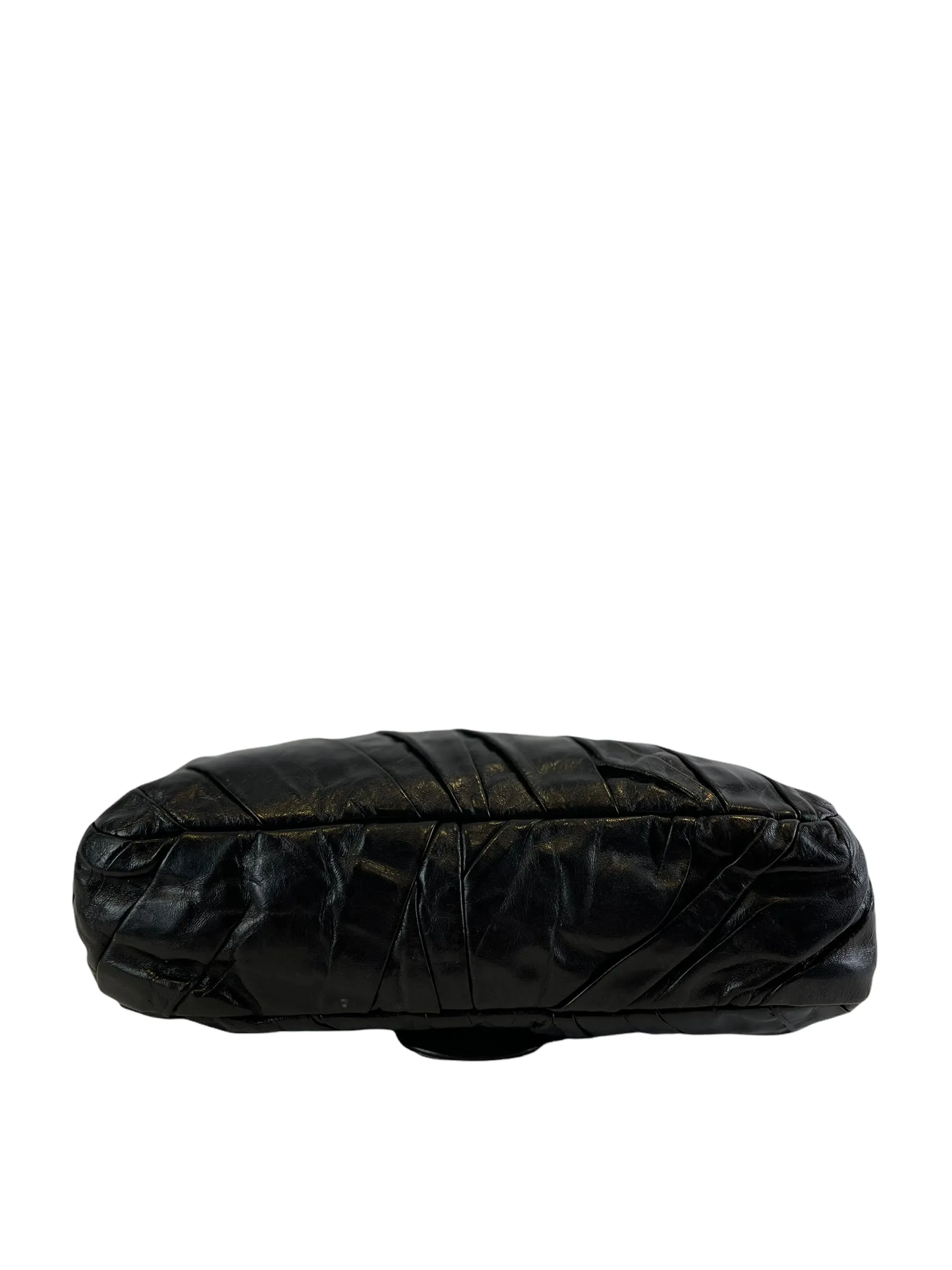Chanel Black Glazed Calfskin Flap