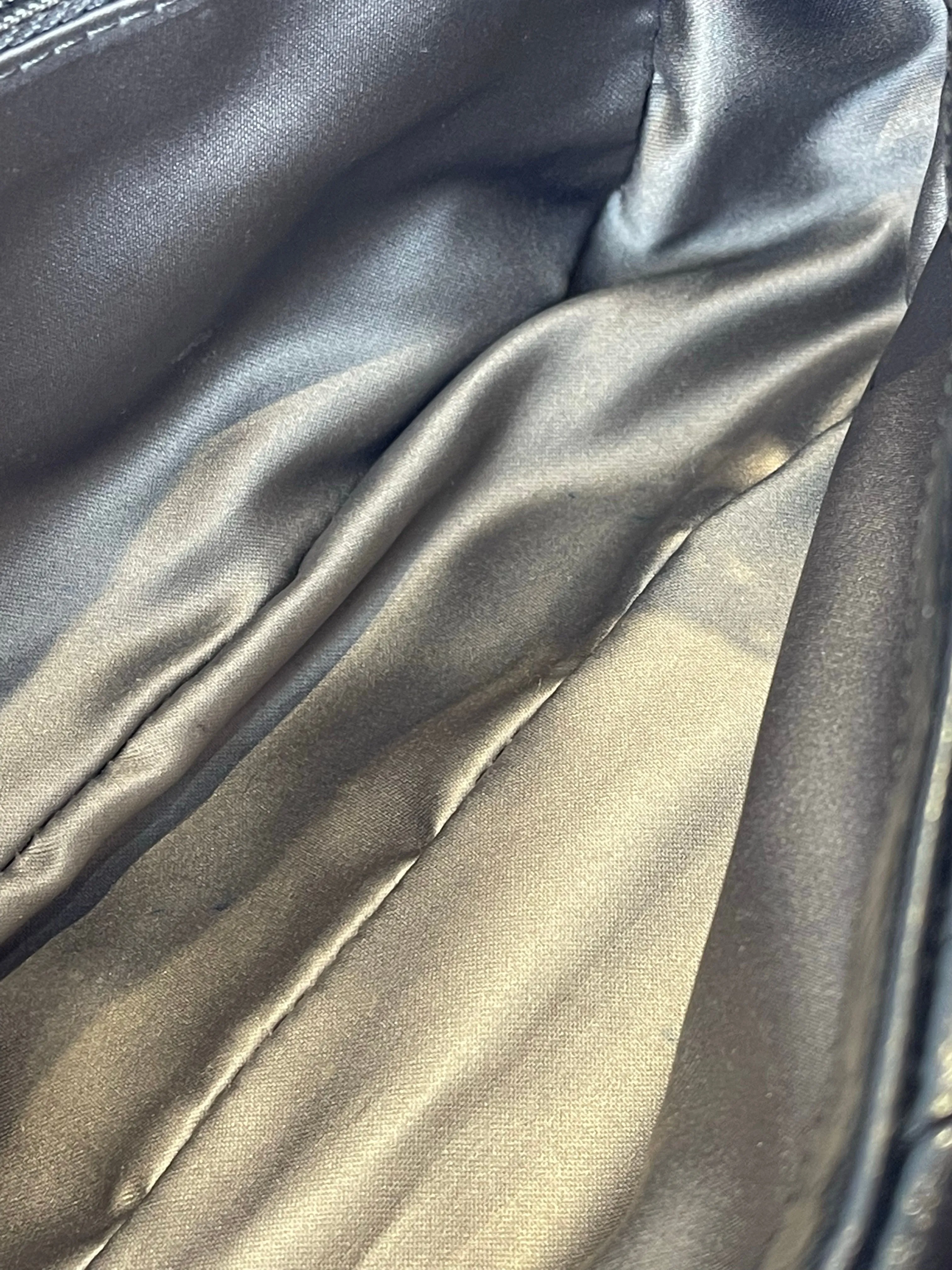 Chanel Black Glazed Calfskin Flap