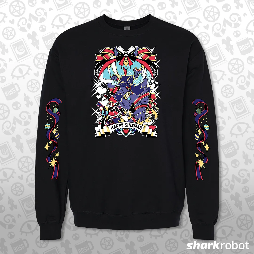 Crewneck Sweatshirt - Sinsmas 2024 - Asmodeus   Fizz w/Printed Sleeves *LIMITED RUN*