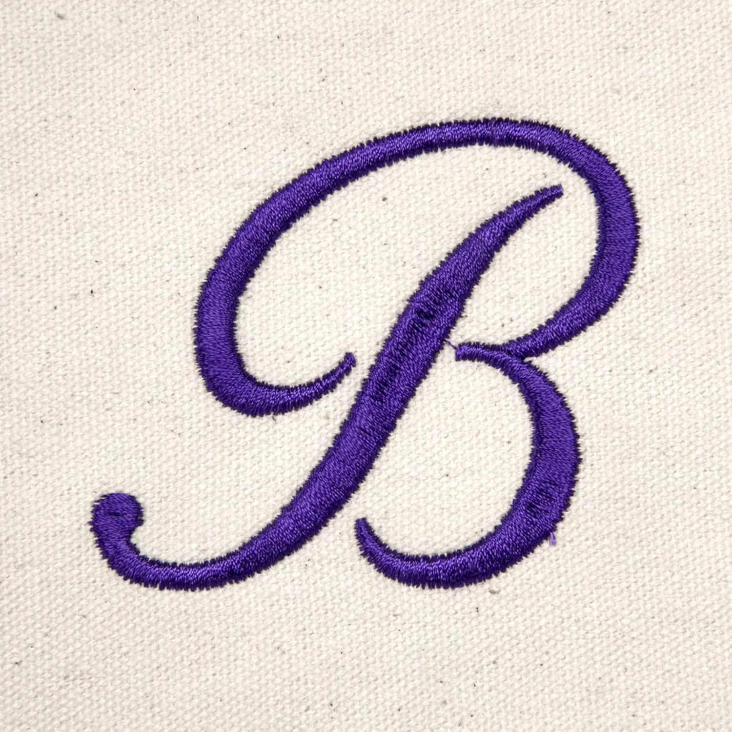 DALIX Women's Canvas Tote Bag Shoulder Bags Open Top Purple Monogram A-Z