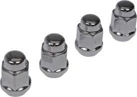 Dorman 711-605 Wheel Nut Chrome Acorn Bulge Seat M14-1.50 Compatible with Select Models, 4 Pack
