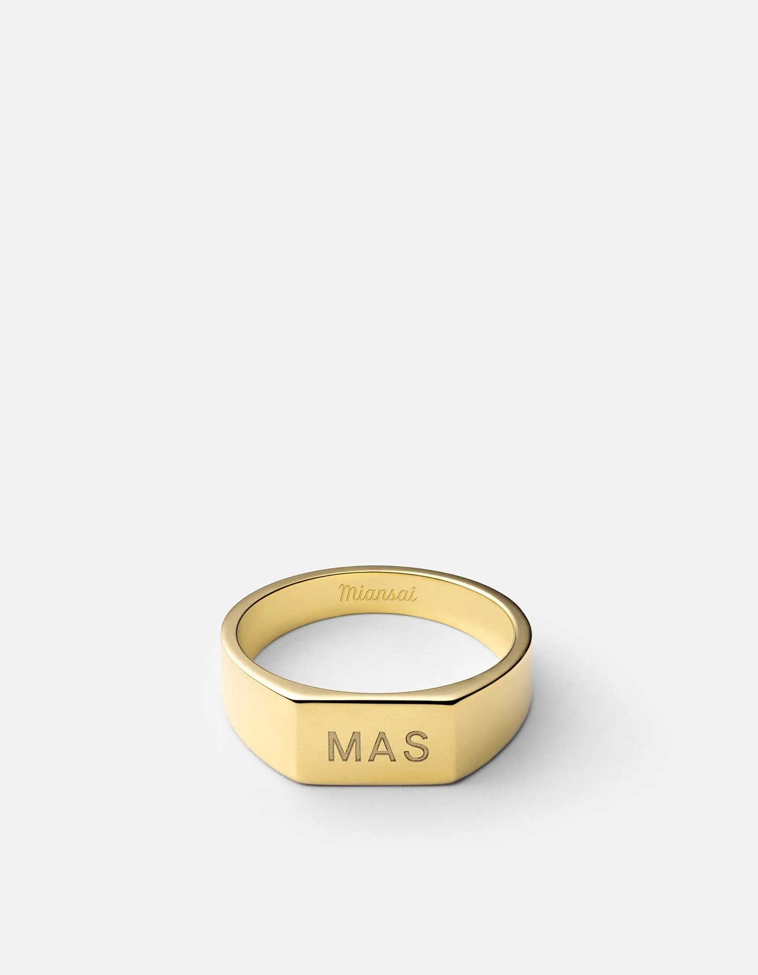 Geo Signet Ring, Gold Vermeil