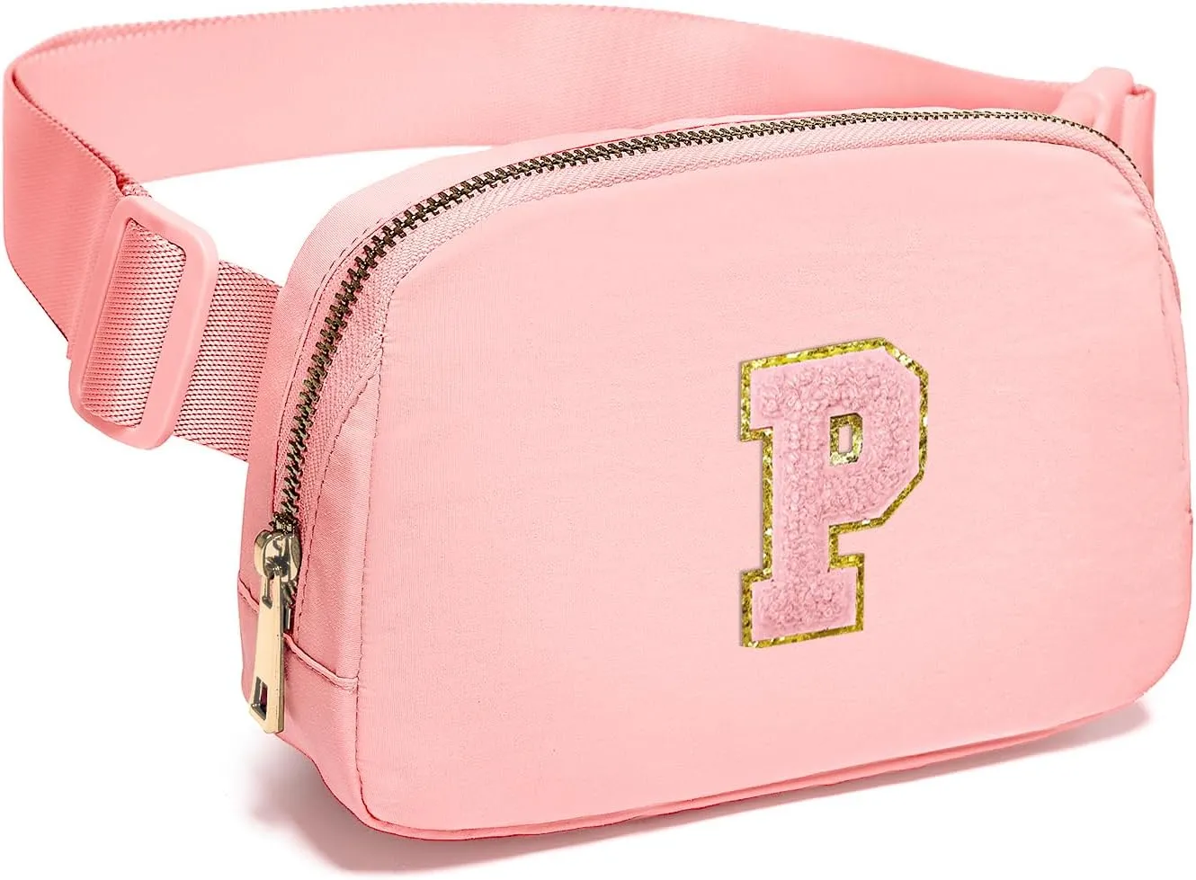Gitus Customizable Gifts for Girls Age 6-8 8-10 Belt Bag Fanny Pack with Initial for Girls Birthday Gifts for Teenager Girls Teen Girl Gifts Trendy Stuff Light Pink-P