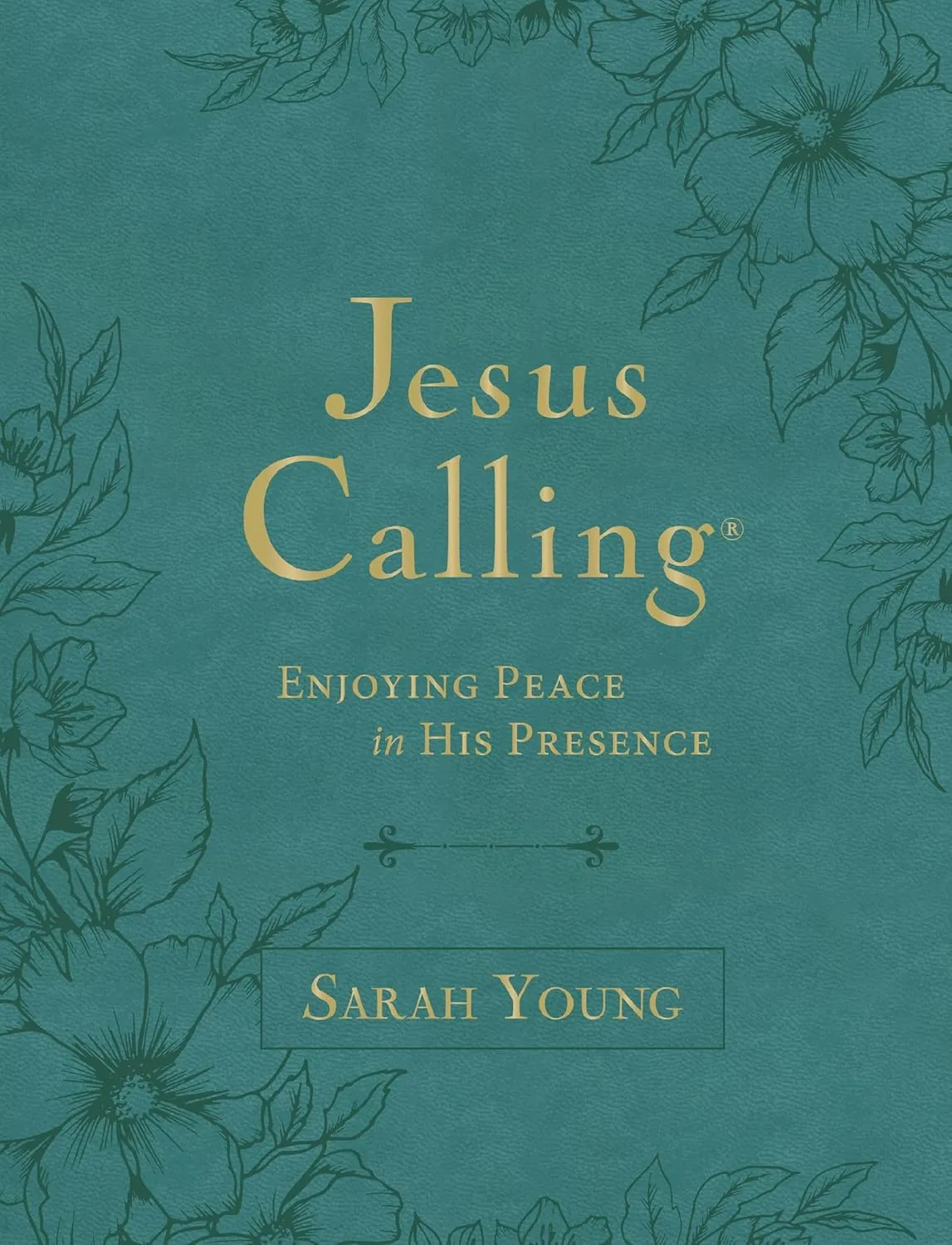 Jesus Calling, Large Text Teal Leathersoft, with Full Scriptures: Enjoying Peace in His Presence (A 365-Day Devotional) Imitation Leather  Large Print, February 13, 2024