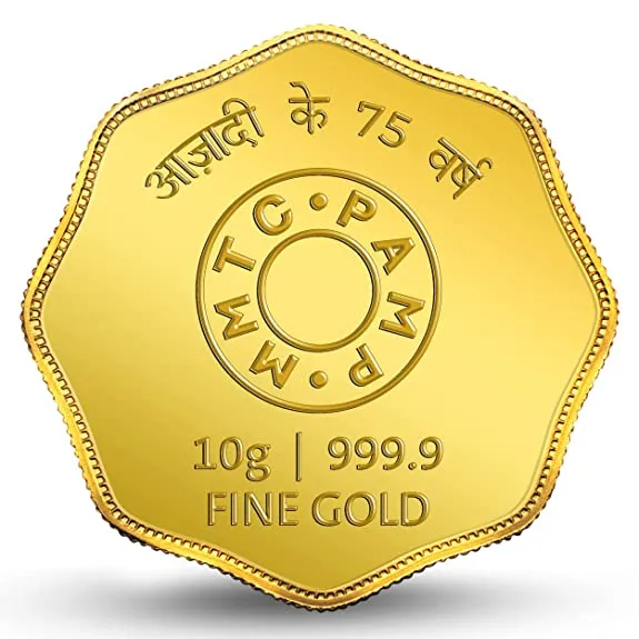 MMTC Independence Day pure gold coin 999 with certificate