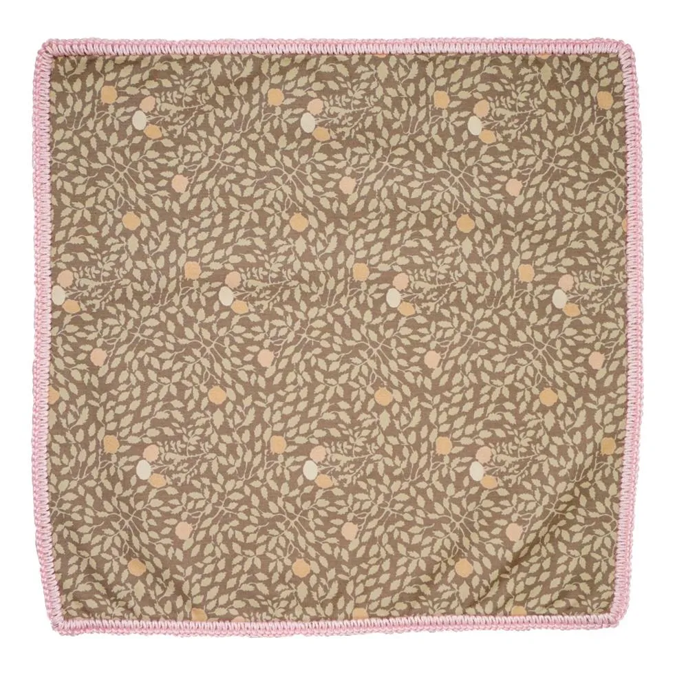 Moca Foglia with Pink Signature Border