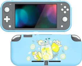 PlayVital Custom Protective Case for Nintendo Switch Lite, Soft TPU Slim Case Cover for Nintendo Switch Lite - Lemonade Kitty