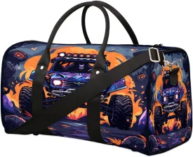 Yzrwebo Mocha Truck Travel Duffle Bag for Men Women Monster Truck Overnight Weekender Bags Foldable Travel Duffel Sports Gym Bags Waterproof Luggage Tote Bag Tear Resistant
